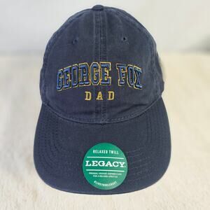 George Fox Dad 3D embroidered‎ Hat. Adjustable. Cotton.  NWOT. Worn look Stylish